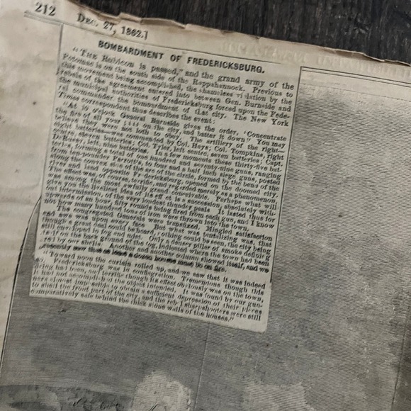 Army of the Potomac Bombardment of Fredericksburg 1863 Civil War Engraving C60 - Picture 3 of 7